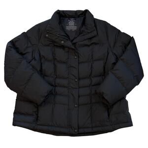 LL Bean Trail Model Down Puffer Jacket Womens 2XL Black Downtek Water Repellent
